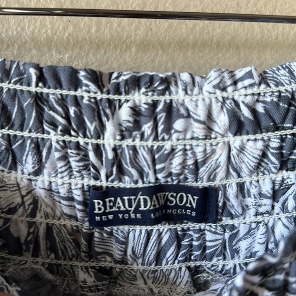 BEAU DAWSON Palm Print Smocked Waist Ankle Pants - Picture 5 of 10